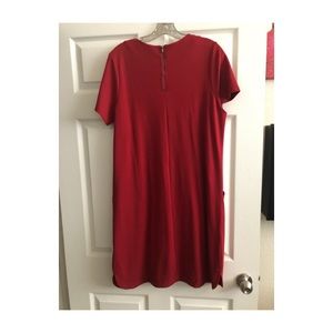 Red casual dress